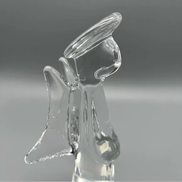 The Toscany Collection 24% Lead Crystal Clear Solid Angel Figurine 9” Japan - Picture 5 of 7